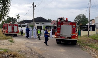 Kediaman Pasien Positif Corona Asal Tebo di Jambi Disemprot Disinfektan, Begini Kondisinya