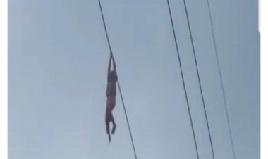 Viral, Bocah Tangerang Bergelantungan di Kabel Sling Sutet Setinggi 15 Meter