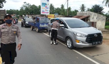 Tegas, Polres Muarojambi Usir Mobil Angkutan Bawa Penumpang