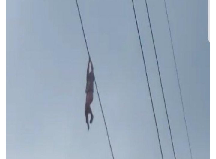 Viral, Bocah Tangerang Bergelantungan di Kabel Sling Sutet Setinggi 15 Meter