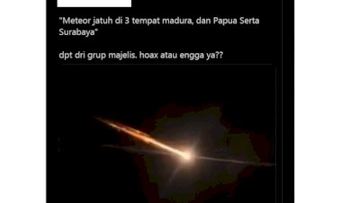 Viral Video Meteor Jatuh yang Diklaim Jatuh di Indonesia, Begini Kata Lapan