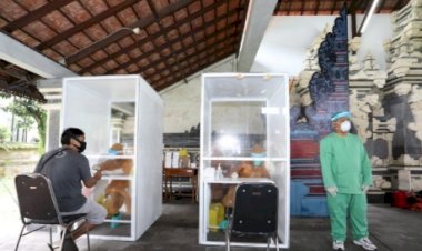 313 Warga Banjar Sayan Baleran Badung jalani 'Rapid Test' Usai Warga Setempat Positif COVID-19