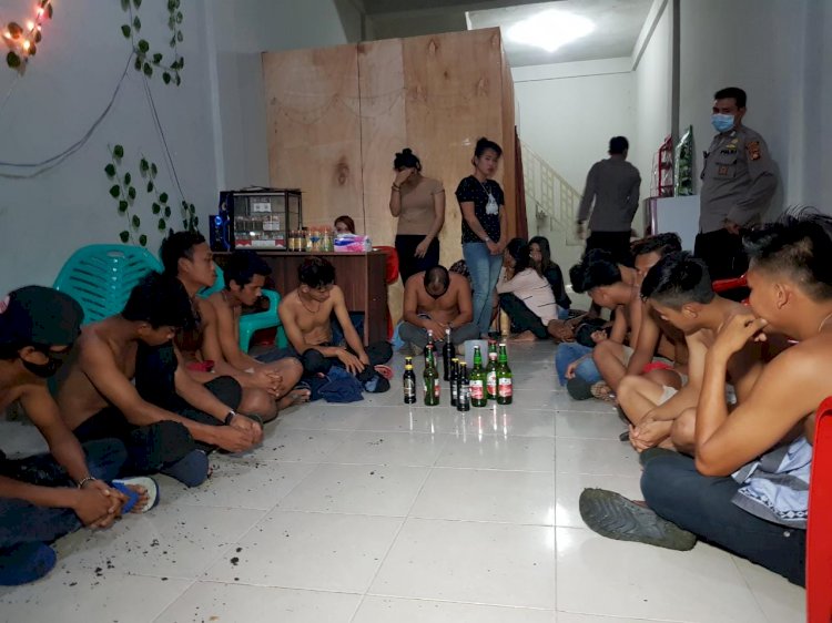 Razia Jam Malam Merangin, Belasan Pemuda dan 5 Wanita Penghibur Diamankan