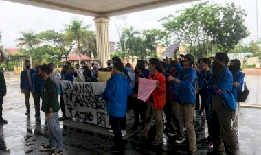 Minta Transparansi Penggunaan Anggaran Covid-19, Puluhan Mahasiswa di Tanjab Barat Gelar Demonstrasi