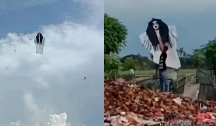 Viral Layangan Bentuk 'Kuntilanak' di Medsos, Netizen Minta Diterbangkan Malam Hari