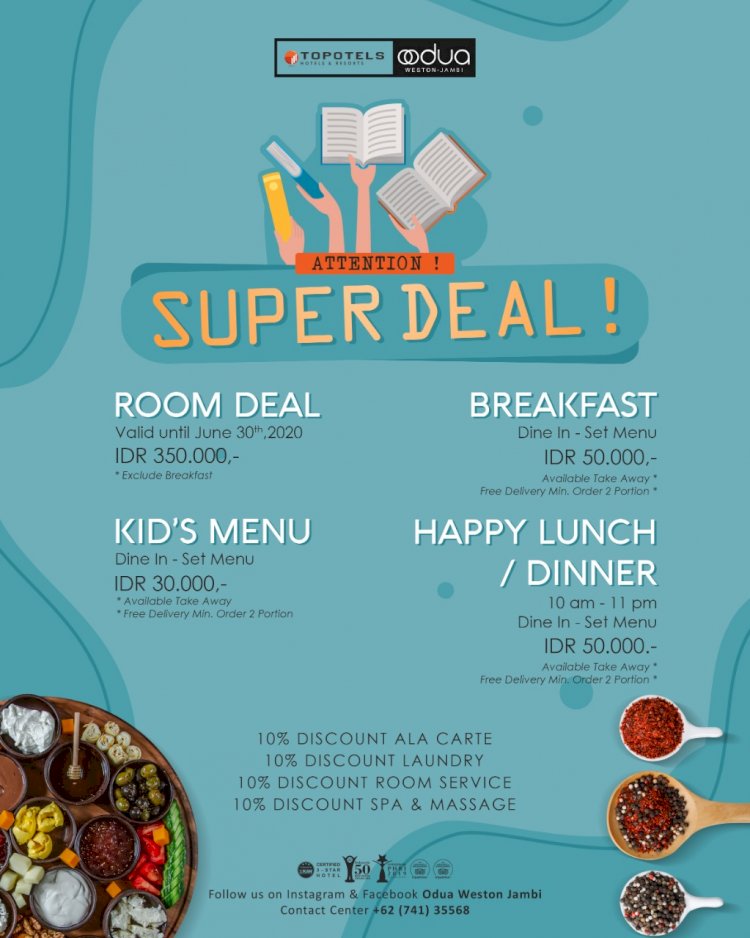 Lagi, Odua Weston Jambi Berikan Promo Menarik: Harga Kamar Mulai Rp 350 Ribu per Malam
