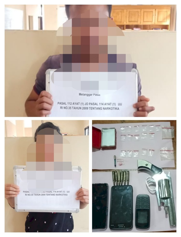 Gerebek Bandar Narkoba di Sungaigelam, Polisi Amankan Pasutri dan Senpi Rakitan