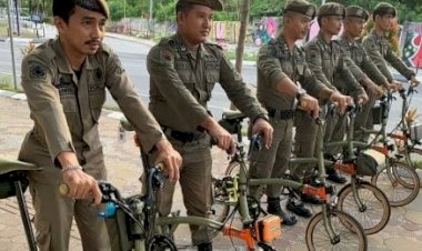 Viral Satpol PP di Makassar Patroli Pakai Brompton? Begini Penjelasannya