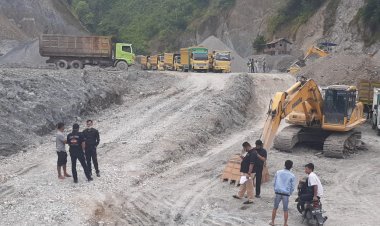 Tuntut Jatah Operasi, Puluhan Sopir Truck di Kerinci Ini Datangi Galian C Siulakderas