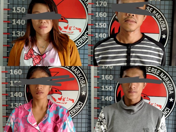 Edarkan Sabu, Dua Pasangan di Sungaipenuh Ini Ditangkap Polisi