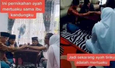 Viral Video Pernikahan Ayah Mertua dan Ibu Kandung