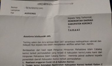 Layangkan Audiensi, HMI Kerinci Sebut Pemkab Tertutup, Sekda: Kapan Mereka Bersedia Audiensi