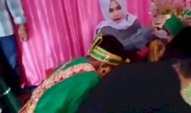 Viral Pengantin Kocar-kacir Saat Rumah Tempat Akad Nikah Roboh, Tamupun Berhamburan