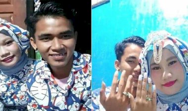 Ada-ada Saja! Pengantin Pakai Gaun Tema Doraemon, Bikin Ngakak Netizen