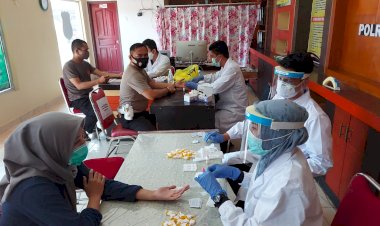 Puluhan Personel Polres Muarojambi Jalani Rapid Test, Ini Hasilnya