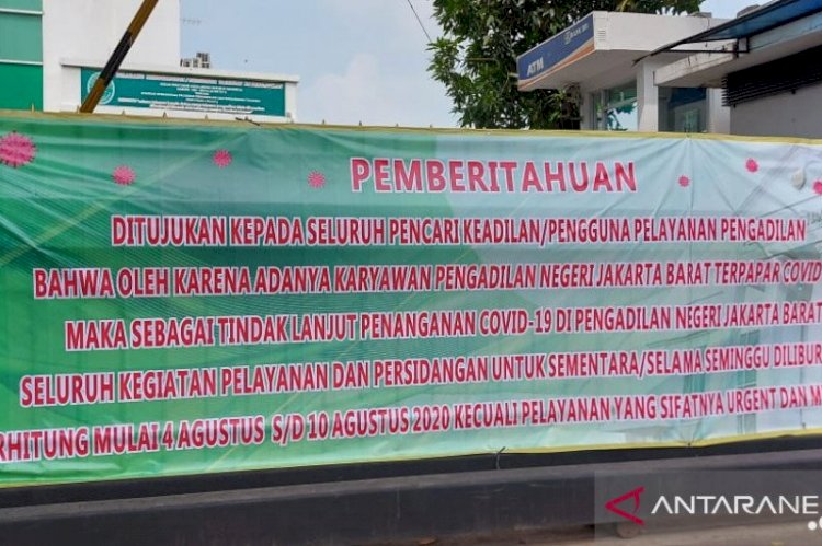 PN Jakarta Barat Tutup sepekan Gara-gara Satu Pegawai Terpapar COVID-19