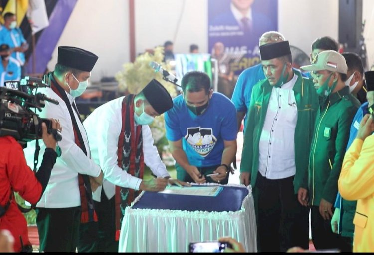 Deklarasi! Duet Hamas-Apri Bertekad Lanjutkan Pembangunan Bungo