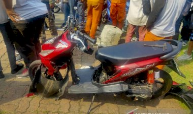 Seorang ABG Tewas setelah Tabrak Trotoar dan Tiang di Jakarta Pusat