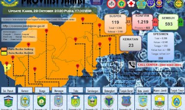 Pasien Positif Corona Bertambah 31 Orang di Jambi, Semuanya dari Sarolangun