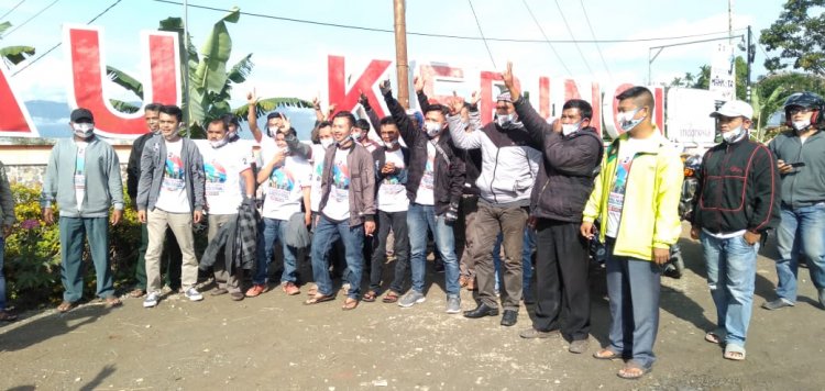 Pulang ke Kerinci, Syafril Disambut Ratusan Pengendara Motor