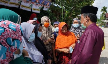 Lanjutkan Lawatan Politik di Tanjab Barat, Pak Dul Silaturahmi dengan Warga Parit Deli