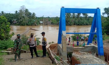 Puluhan Rumah di Kecamatan Pamenang Terendam Banjir, 1 Jembatan Gantung Putus