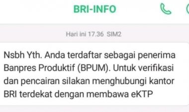 Tanda Lolos BPUM, Dapat SMS Banpres Ini...