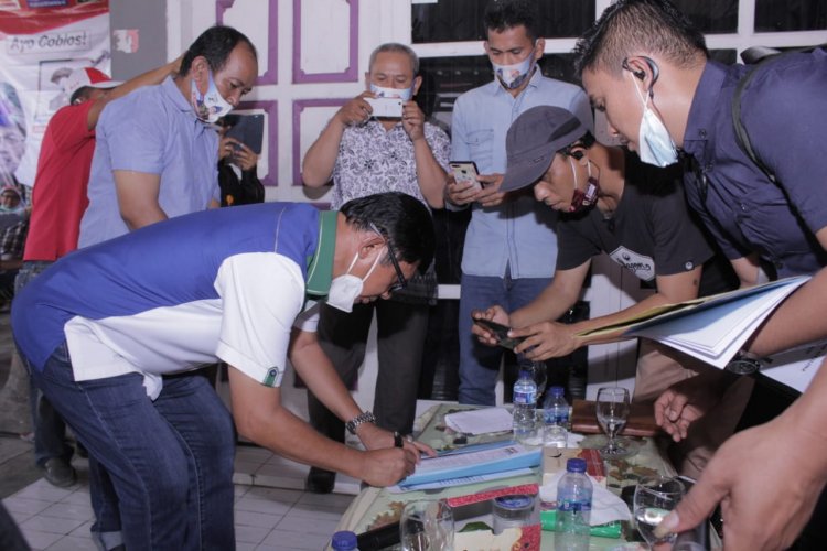 Ojol Kota Jambi Dukung Pasangan Fachrori Umar dan Syafril Nursal