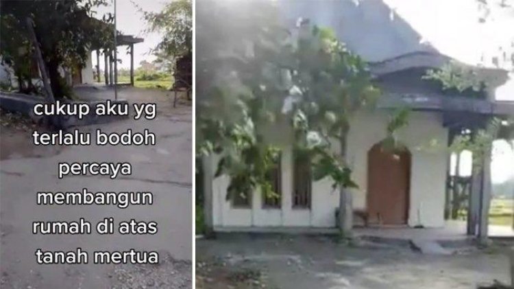 Viral Video TikTok Wanita Menyesal Bangun Rumah di Atas Tanah Mertua
