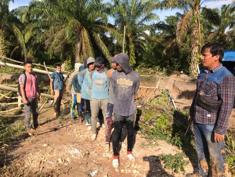 Pemilik Kabur, Tim Spartan Ringkus 6 Penambang Emas Liar di Benit Kabupaten Bungo-Jambi