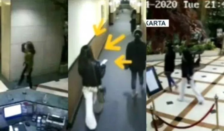 CCTV Detik-detik Artis ST dan SH Masuk Kamar Hotel dan Terkuak Tarif Hingga Rp110 Juta