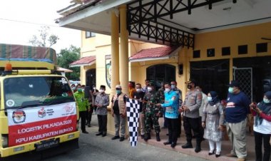 Wakil Bupati Bungo Apri Lepas Pendistribusian Logistik Pilkada 2020