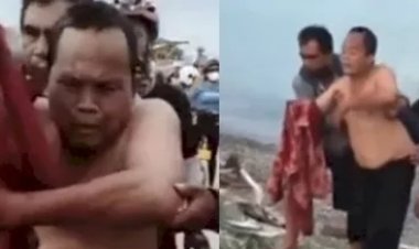 Viral Pria Ini Digigit Buaya Hingga Putus Saat di Pantai Talise: Allahuakbar