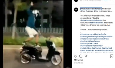 Bikin Ngilu! Video Pemuda Atraksi di Atas Motor Berujung....