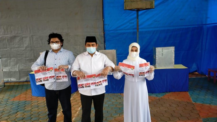 Cabup Mashuri, Istri dan Anak Nyoblos di TPS 5 Bungo Timur