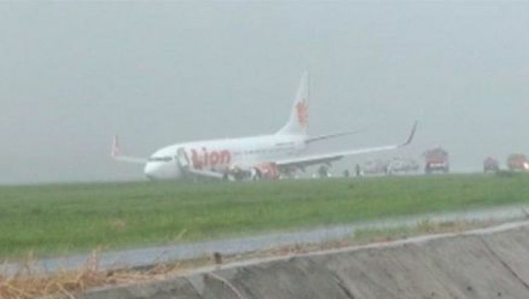 Pesawat Lion Air JT-173 Tergelincir di Bandara Radin Inten II Lampung, Begini Kondisinya