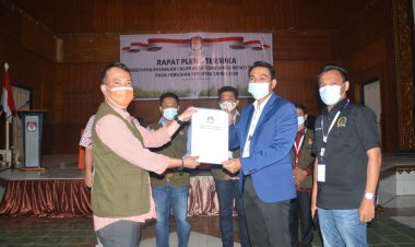 KPU Batanghari Tetapkan Fadhil- Bakhtiar Bupati dan Wakil Bupati Terpilih