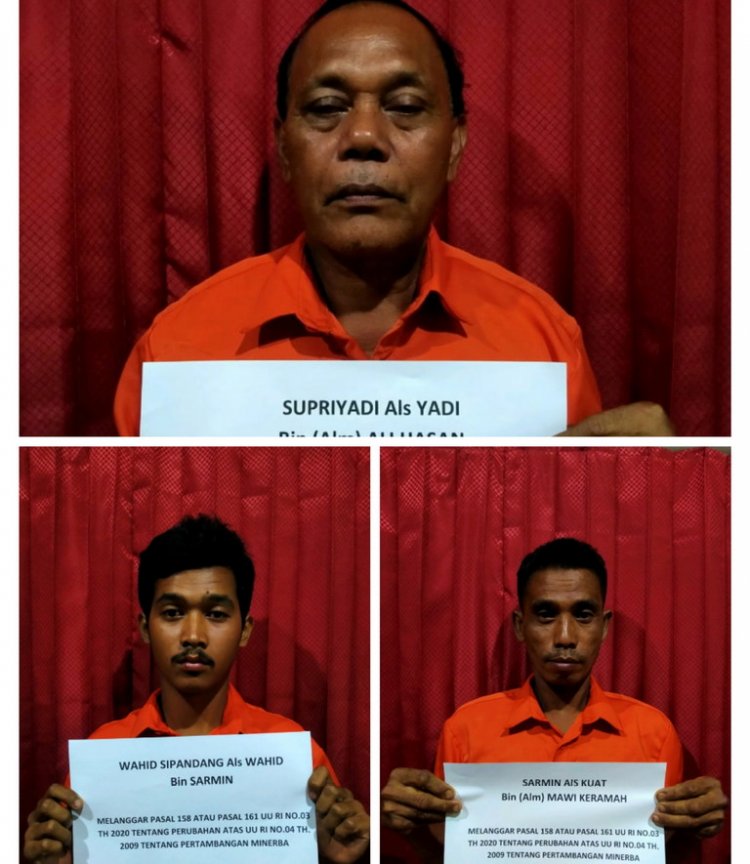 Lagi Asyik Nambang Emas Liar, Supriyadi dan Pekerja Diringkus Tim Spartan Bungo