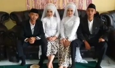 Viral! Pasangan Kembar Menikah, Netizen: Ngeri Ketukar
