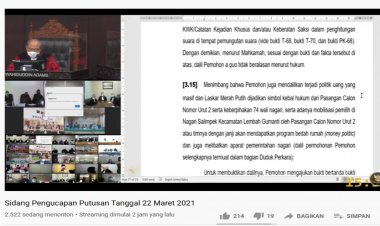 Sidang Putusan Sengketa Pilgub Jambi Ditunda