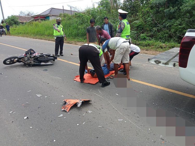 Hantam Bus dengan Kecepatan Tinggi, Warga Pallmerah Kota Jambi Ini Tewas di Tempat