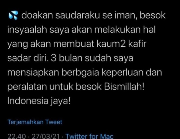 Netizen Dibikin Heboh, Diduga Wasiat Bomber Gereja Katedral di Medsos