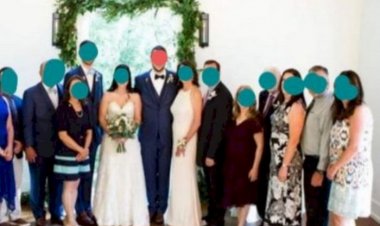 Bikin Bingung, Ibu Pengantin Pria Gunakan Gaun Putih Mirip dengan Pengantin Wanitanya