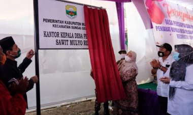 Bupati Masnah Resmikan Desa Persiapan Sawit Mulyo Rejo