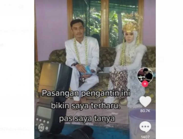 Viral Pengantin Ini Nikah Tak Gunakan Pelaminan, Ternyata....