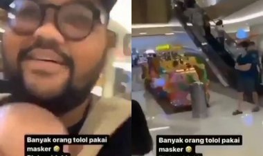 Viral! Pria Memaki-maki Pengunjung Mal yang Pakai Masker di Surabaya