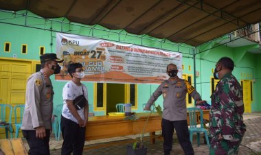 Pantau TPS PSU di Muarojambi, Kapolda Minta Netralitas dan Patuhi Protokol Kesehatan Ketat