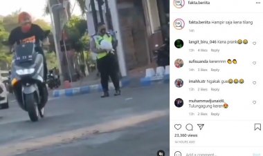 Viral dan Kocak! Polisi Ini Niatnya Mau Menilang, Namun Malah 'Kena Prank'