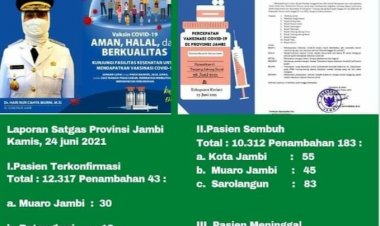 Pasien Positif Covid-19 di Jambi Sedikit Melandai, Jubir: Pasien Sembuh Meningkat