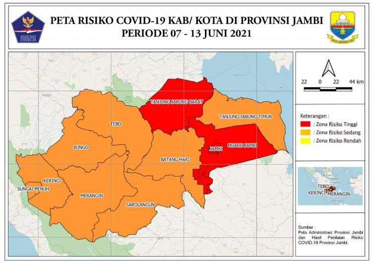 Tiga Daerah di Jambi Ini Zona Merah, Satgas Ingatkan Selalu Patuhi Prokes
